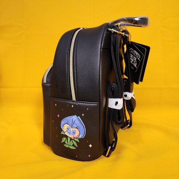 Loungefly Disney Alice In Wonderland Cameo Mini Backpack Glow In Dark Black NEW - Picture 8 of 12